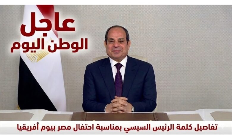 تفاصيل كلمة الرئيس السيسي بمناسبة احتفال مصر بيوم أفريقيا