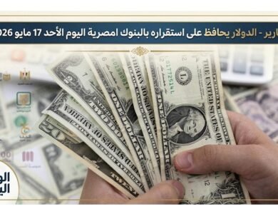 تقارير - الدولار يحافظ على استقراره بالبنوك المصرية اليوم الأحد 17 مايو 2026