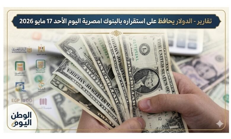 تقارير - الدولار يحافظ على استقراره بالبنوك المصرية اليوم الأحد 17 مايو 2026