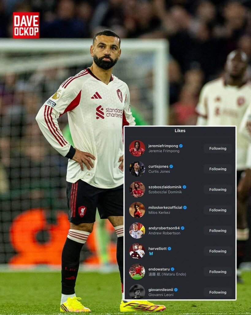رسالة محمد صلاح تشعل غرفة ملابس ليفربول وتثير أزمة مع آرني سلوت