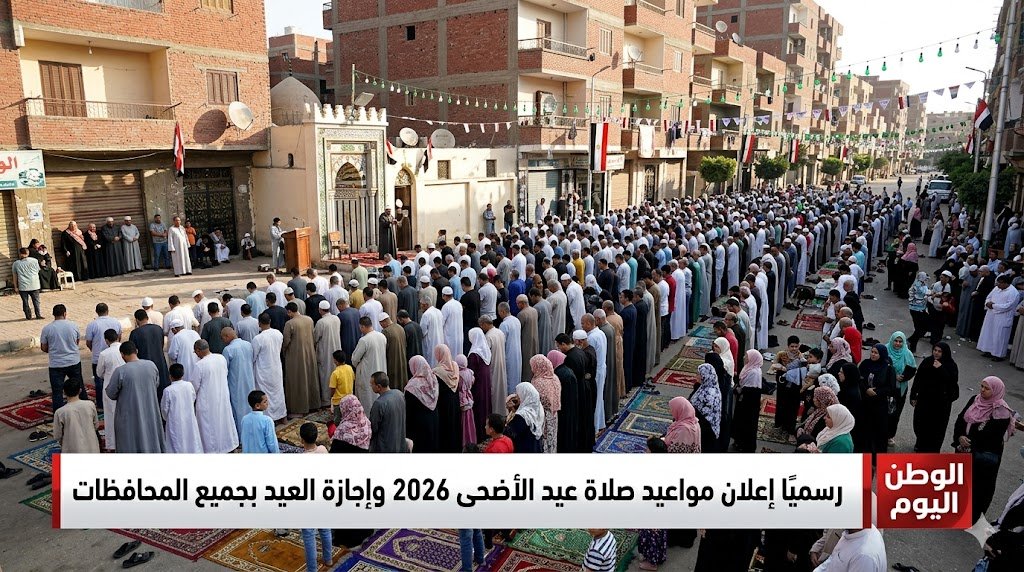 رسميًا إعلان مواعيد صلاة عيد الأضحى 2026 وإجازة العيد بجميع المحافظات