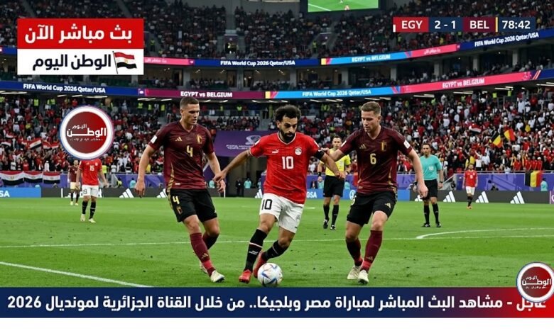عاجل - مشاهد البث المباشر لمباراة مصر وبلجيكا.. من خلال القناة الجزائرية لمونديال 2026
