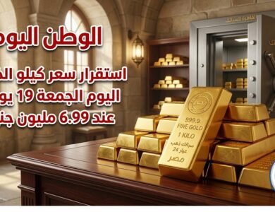 استقرار سعر كيلو الذهب اليوم الجمعة 19 يونيو 2026 عند 6.99 مليون جنيه