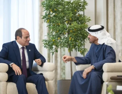 السيسي ومحمد بن زايد يبحثان تعزيز التعاون وتطورات القضايا الإقليمية المشتركة