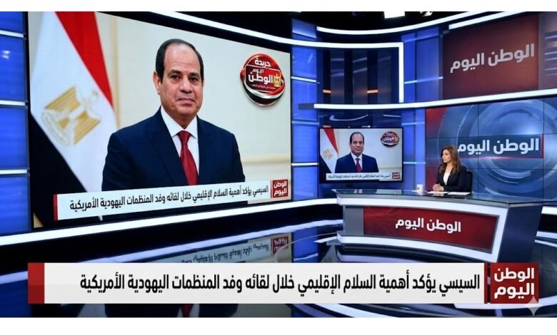 السيسي يؤكد أهمية السلام الإقليمي خلال لقائه وفد المنظمات اليهودية الأمريكية