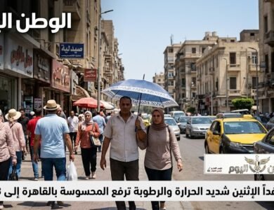 الطقس غداً الإثنين شديد الحرارة والرطوبة ترفع المحسوسة بالقاهرة إلى 38 درجة
