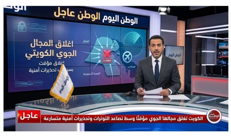 الكويت تغلق مجالها الجوي مؤقتًا وسط تصاعد التوترات وتحذيرات أمنية متسارعة