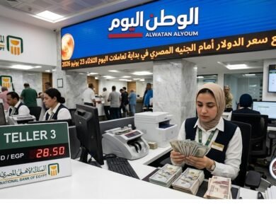 تراجع سعر الدولار أمام الجنيه المصري في بداية تعاملات اليوم الثلاثاء 23 يونيو 2026