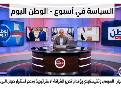حسن النجار السيسي وتشيسيكيدي يؤكدان تعزيز الشراكة الاستراتيجية ودعم استقرار حوض النيل إفريقيا