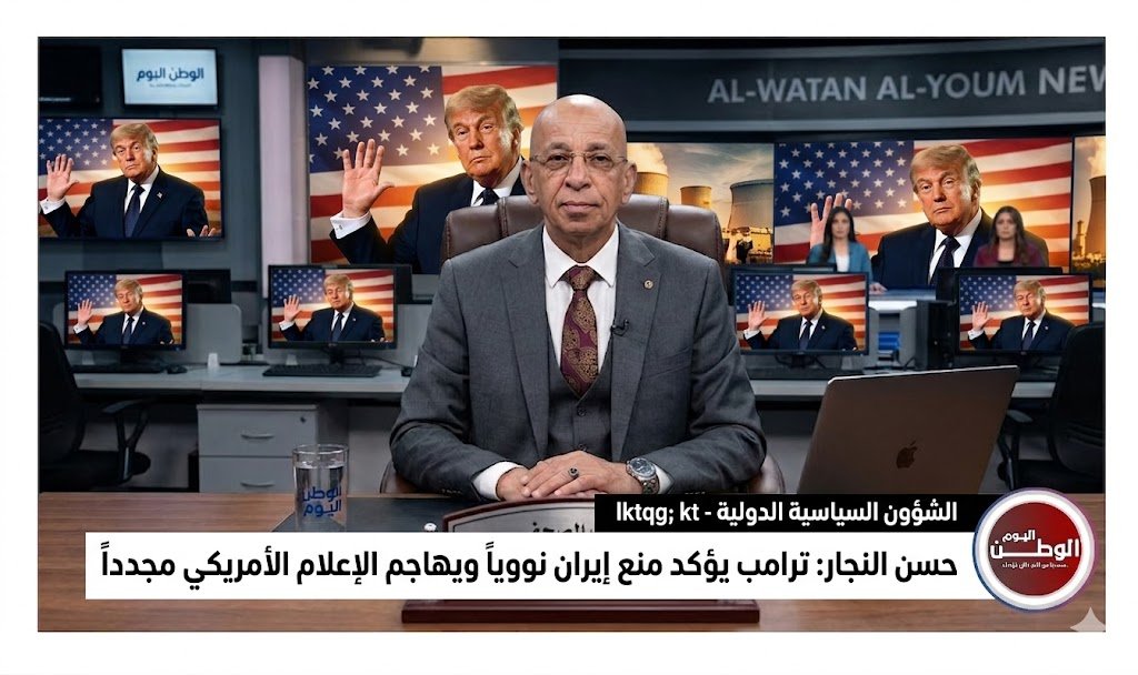 حسن النجار ترامب يؤكد منع إيران نووياً ويهاجم الإعلام الأمريكي مجدداً