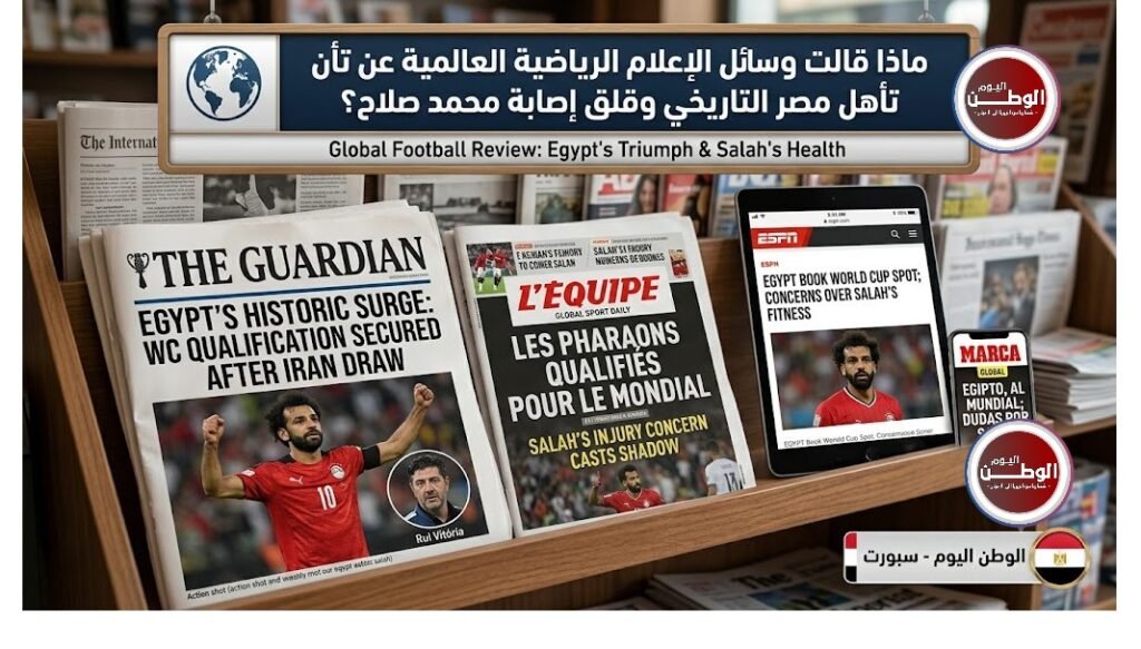 ماذا قالت وسائل الإعلام الرياضية العالمية عن تأهل مصر التاريخي وقلق إصابة محمد صلاح؟