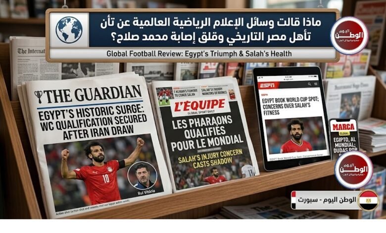 ماذا قالت وسائل الإعلام الرياضية العالمية عن تأهل مصر التاريخي وقلق إصابة محمد صلاح؟