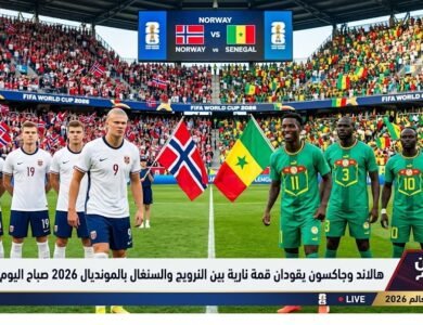 هالاند وجاكسون يقودان قمة نارية بين النرويج والسنغال بالمونديال 2026 صباح اليوم الثلاثاء