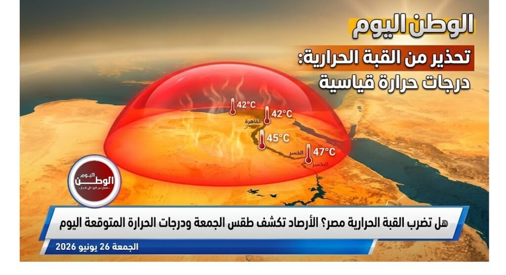 هل تضرب القبة الحرارية مصر؟ الأرصاد تكشف طقس الجمعة ودرجات الحرارة المتوقعة اليوم