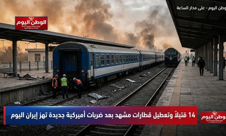 14 قتيلاً وتعطيل قطارات مشهد بعد ضربات أميركية جديدة تهز إيران اليوم