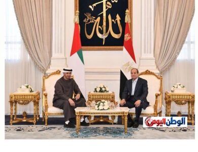 مراسم استقبال الرئيس السيسي لرئيس الإمارات بمطار العلمين تؤكد قوة العلاقات الأخوية والتنسيق المشترك المستمر