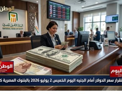 استقرار سعر الدولار أمام الجنيه اليوم الخميس 2 يوليو 2026 بالبنوك المصرية كافة