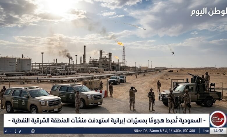 السعودية تُحبط هجومًا بمسيّرات إيرانية استهدفت منشآت المنطقة الشرقية النفطية