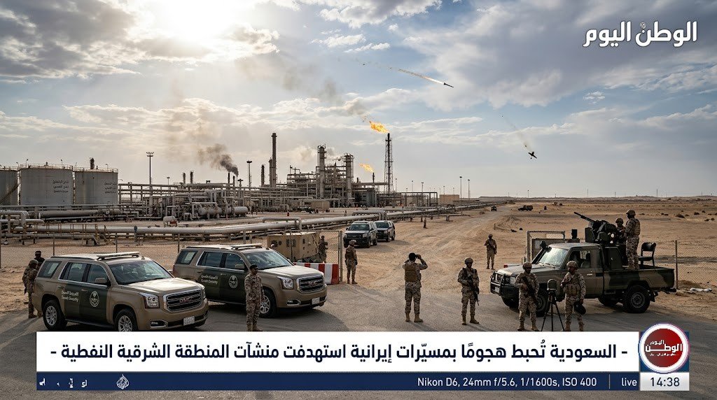 السعودية تُحبط هجومًا بمسيّرات إيرانية استهدفت منشآت المنطقة الشرقية النفطية
