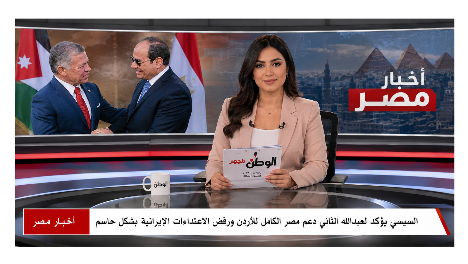 السيسي يؤكد لعبدالله الثاني دعم مصر الكامل للأردن ورفض الاعتداءات الإيرانية بشكل حاسم