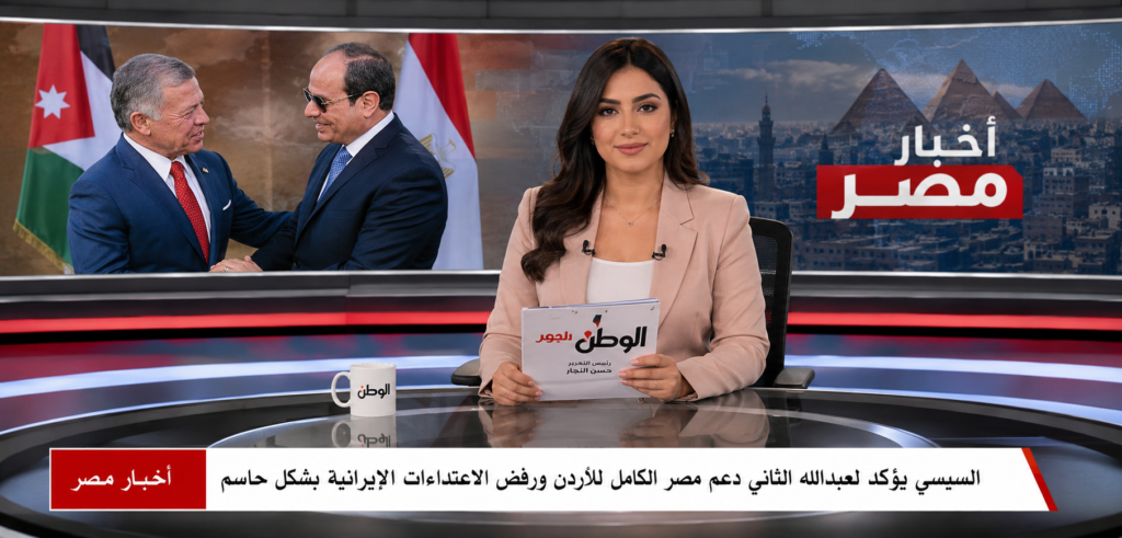 السيسي يؤكد لعبدالله الثاني دعم مصر الكامل للأردن ورفض الاعتداءات الإيرانية بشكل حاسم