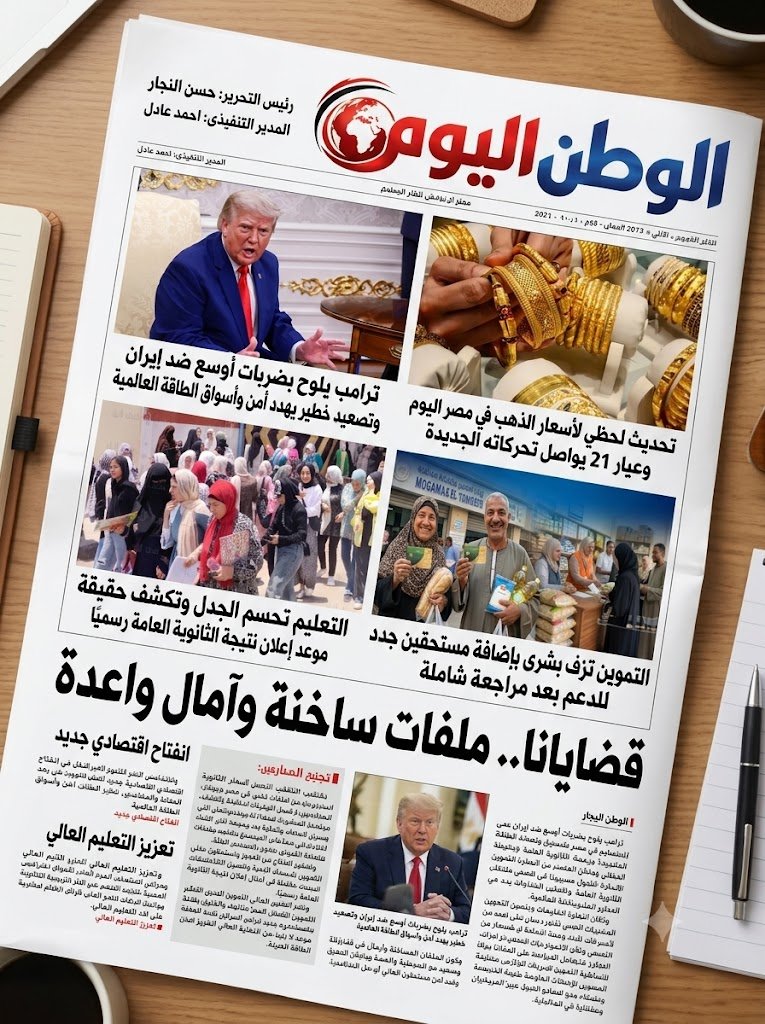 اهم الاخبار العالمية والعربية والمحلية من الوطن اليوم علي مدار الـ 24 ساعة الماضية في مقدمتها