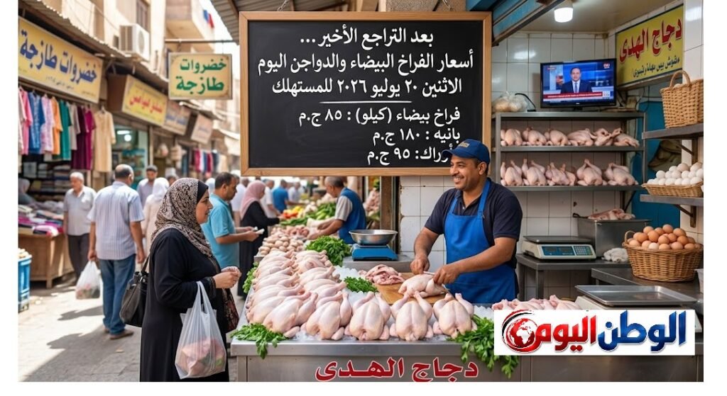بعد التراجع الأخير.. أسعار الفراخ البيضاء والدواجن اليوم الاثنين 20 يوليو 2026 للمستهلك