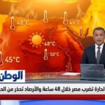 ذروة الموجة الحارة تضرب مصر خلال 48 ساعة والأرصاد تحذر من الحرارة المرتفعة