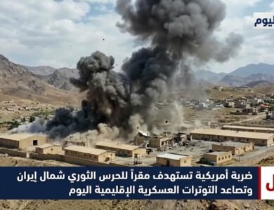 ضربة أمريكية تستهدف مقرًا للحرس الثوري شمال إيران وتصاعد التوترات العسكرية الإقليمية اليوم