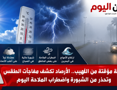 هدنة مؤقتة من اللهيب.. الأرصاد تكشف مفاجآت الطقس وتحذر من الشبورة واضطراب الملاحة اليوم