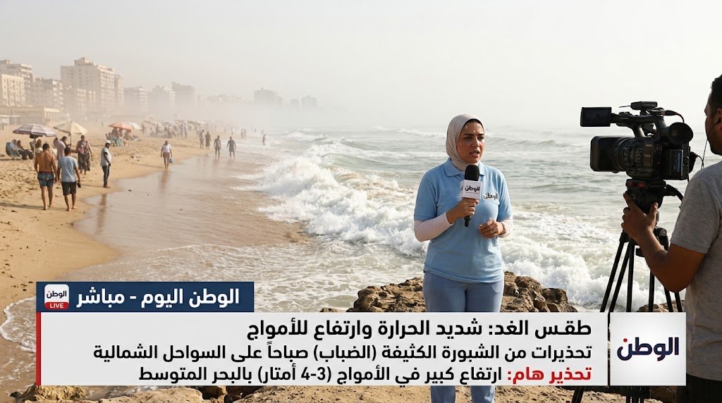 احوال الطقس غدًا شديد الحرارة وتحذيرات من الشبورة وارتفاع الأمواج على السواحل