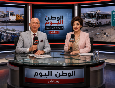 الكاتب الصحفي حسن النجار والاعلامية سارة عزام