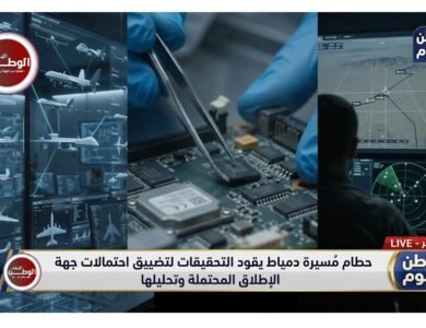 حطام مُسيرة دمياط يقود التحقيقات لتضييق احتمالات جهة الإطلاق المحتملة وتحليلها
