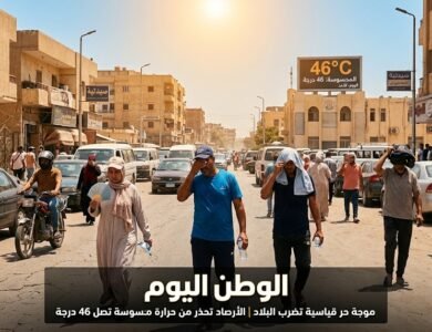 موجة حر قياسية تضرب البلاد اليوم الأحد والأرصاد تحذر من محسوسة تصل 46 درجة