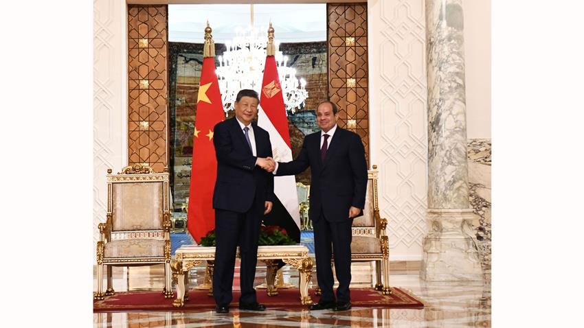 السيسي يستقبل الرئيس الصيني بقصر الاتحادية ويبحثان تعزيز الشراكة والسلام الإقليمي