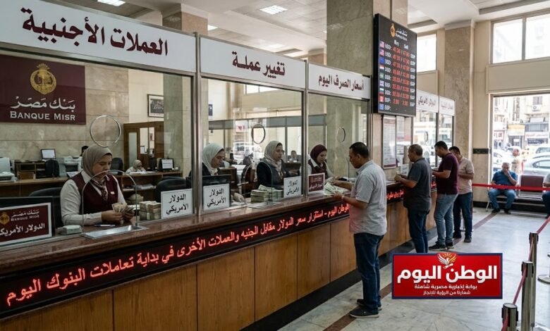 استقرار سعر الدولار مقابل الجنيه والعملات الأخرى في بداية تعاملات البنوك اليوم