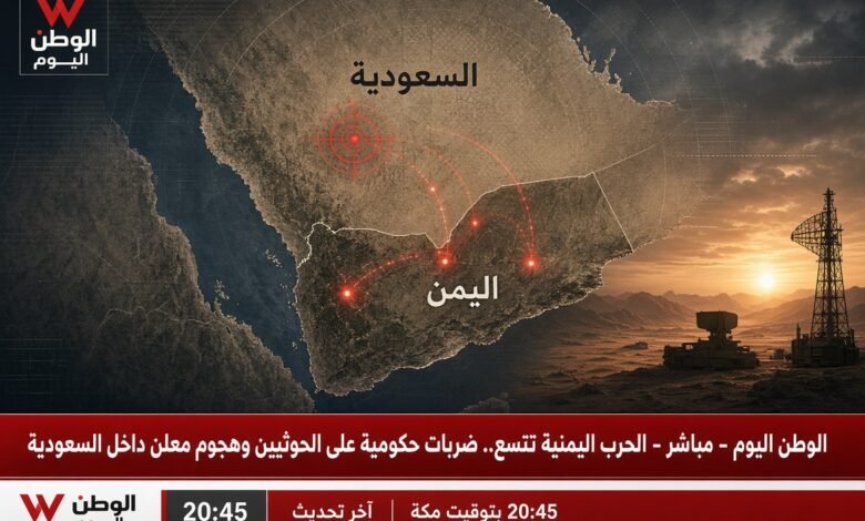 الحرب اليمنية تتسع.. ضربات حكومية على الحوثيين وهجوم معلن داخل السعودية