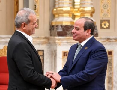 السيسي وبزشكيان يبحثان جهود خفض التصعيد وتعزيز استقرار المنطقة وحماية سيادتها