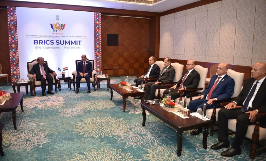 السيسي يلتقي جوتيريش في نيودلهي ويؤكد دعم مصر لإصلاح العمل الأممي