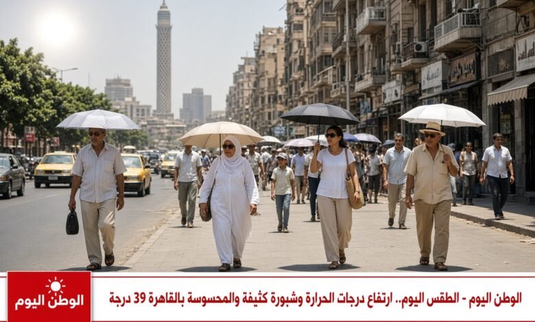 الطقس اليوم.. ارتفاع درجات الحرارة وشبورة كثيفة والمحسوسة بالقاهرة 39 درجة