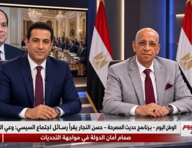 الكاتب الصحفي حسن النجار والاعلامي اكرم سعد في برنامج حديث المصارحة من الوطن اليوم