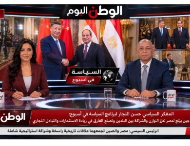 المفكر السياسي حسن النجار لبرنامج السياسة في أسبوع: زيارة شي جين بينج لمصر تعزز التوازن والشراكة