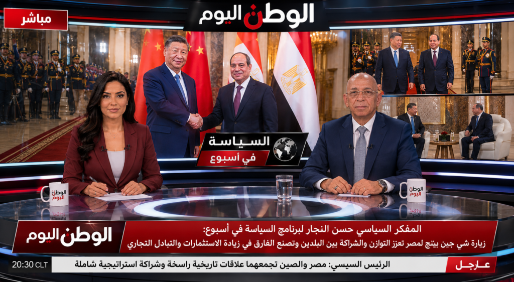 المفكر السياسي حسن النجار لبرنامج السياسة في أسبوع زيارة شي جين بينج لمصر تعزز التوازن والشراكة