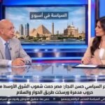 المفكر السياسي حسن النجار مصر حمت شعوب الشرق الأوسط من حروب مدمرة ورسخت طريق الحوار والسلام