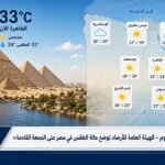 الهيئة العامة للأرصاد توضح حالة الطقس في مصر حتى الجمعة القادمة