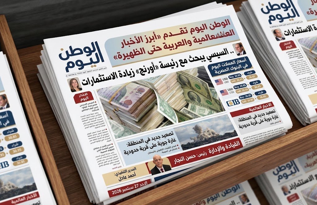الوطن اليوم تقدم أبرز الأخبار العالمية والعربية حتى الظهيرة .. السيسي يبحث مع رئيسة «أورنج» زيادة الاستثمارات