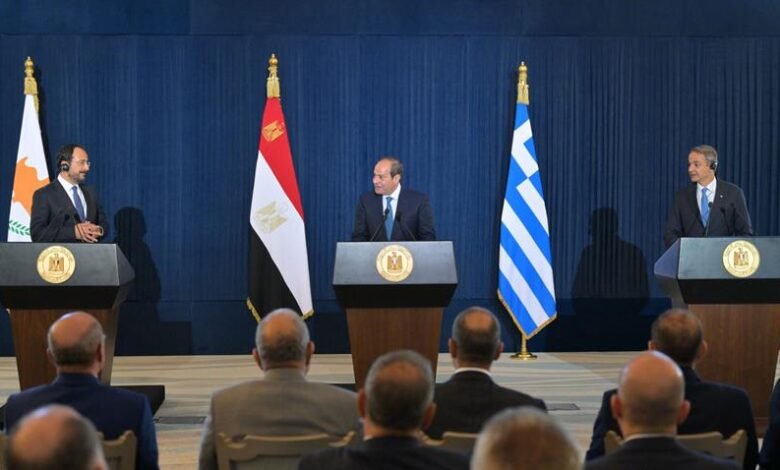 بيان كلمة الرئيس السيسي شراكة مصر واليونان وقبرص نموذج إقليمي لتعزيز الاستقرار والتنمية