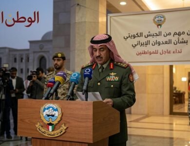 بيان مهم من الجيش الكويتي بشأن العدوان الإيراني ونداء عاجل للمواطنين