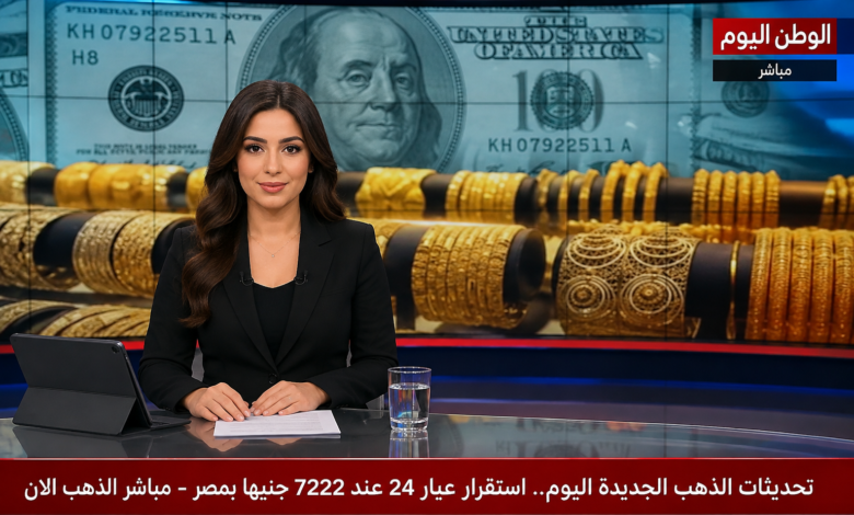 تحديثات الذهب الجديدة اليوم.. استقرار عيار 24 عند 7222 جنيها بمصر