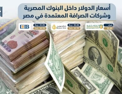 تعرف على أسعار الدولار داخل البنوك المصرية وشركات الصرافة المعتمدة  في مصر